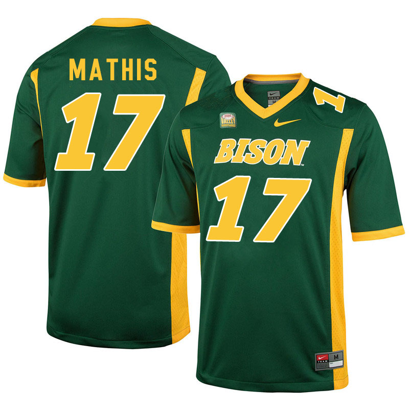 Men #17 Zach Mathis North Dakota State Bison College Football Jerseys Sale-Green - Click Image to Close